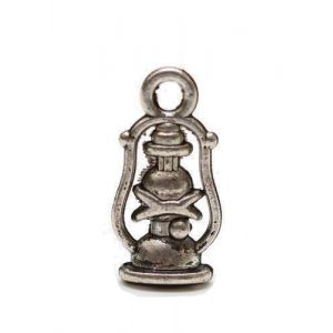 Zawieszka metalowa Charms ScrapBerry's Lampa Naft Srebro, 17mm